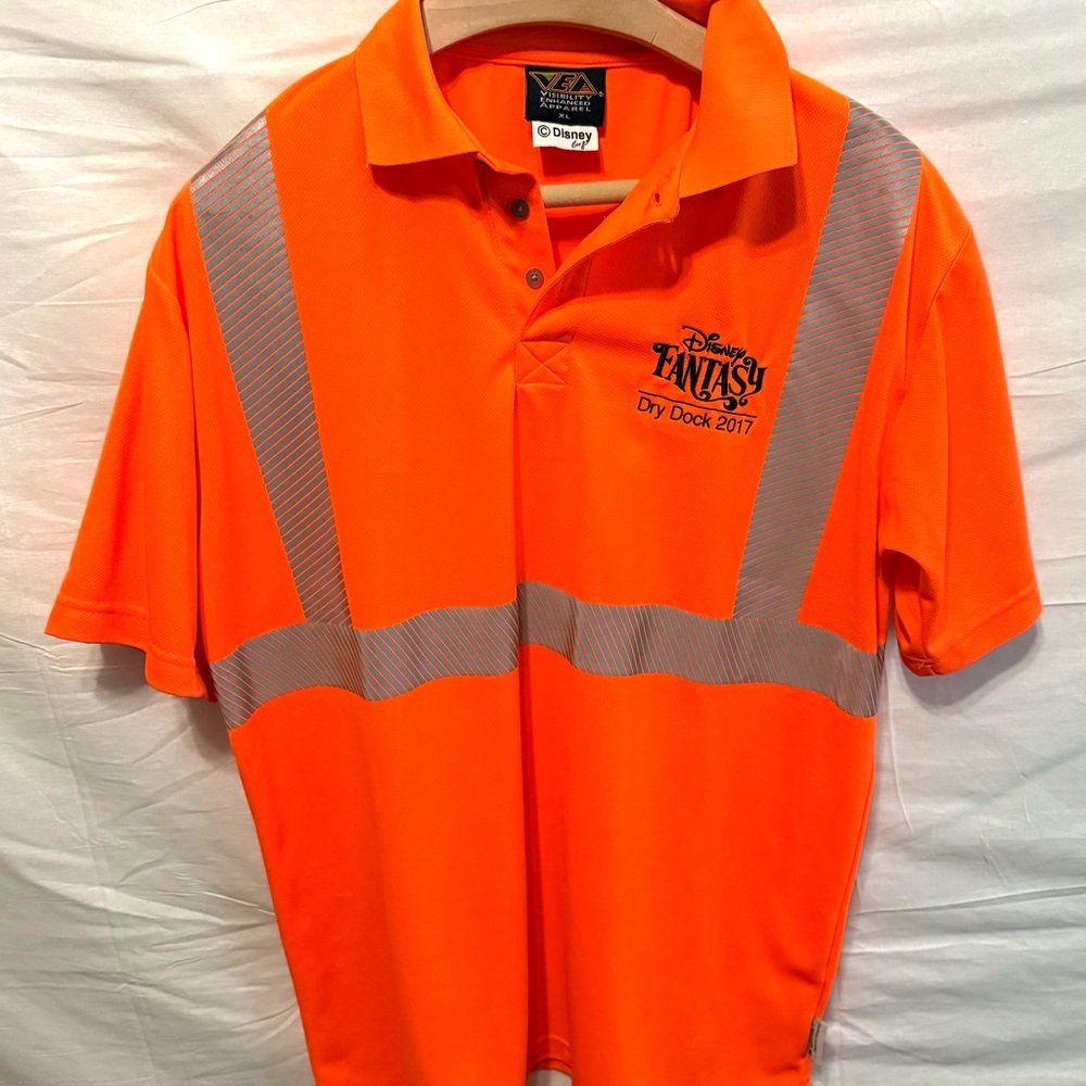 disney cruise line fantasy Dry Doc 2017 Safty Shirt Size XL